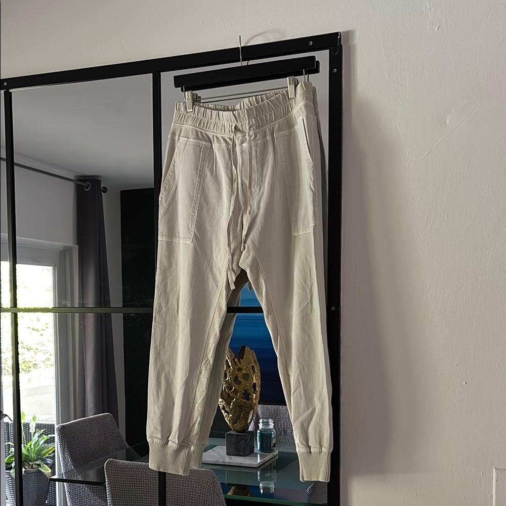 James Perse Cream Jogger Sweatpants Relaxed Fit